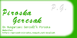 piroska gercsak business card